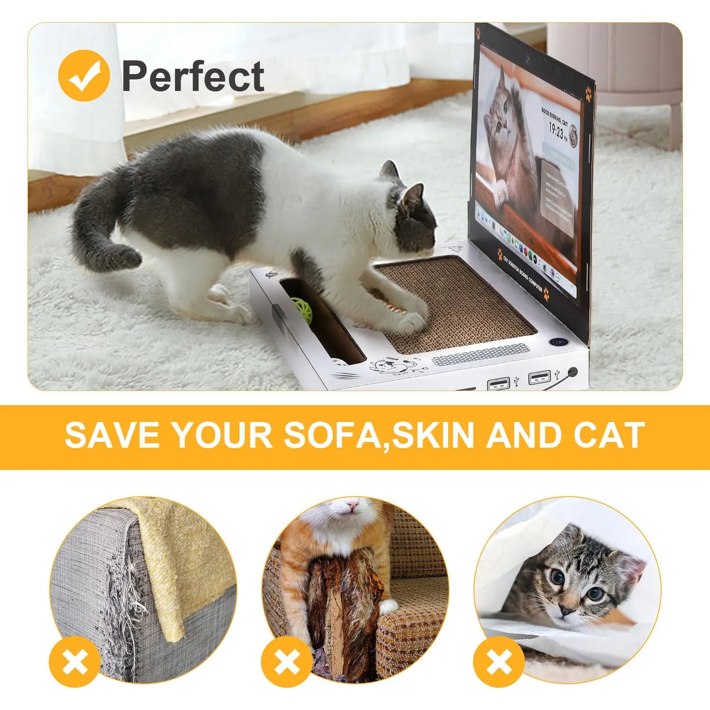 Cat Scratching Board Laptop - Trendify