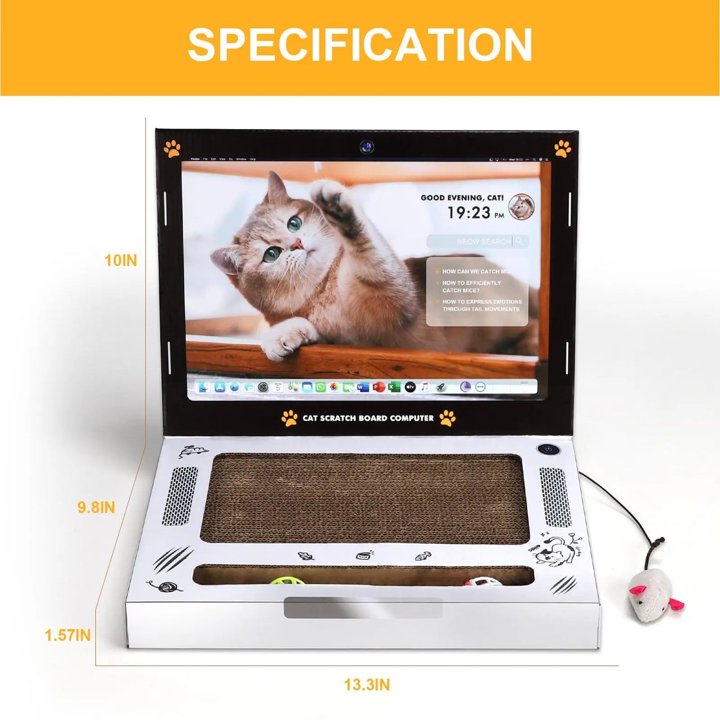 Cat Scratching Board Laptop - Trendify