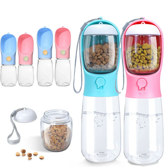 Portable Water Bottle For Dogs with Food Container Trendify