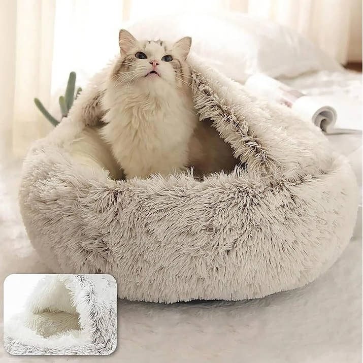 Soft Plush Round Cat Bed Trendify