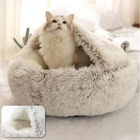 Soft Plush Round Cat Bed Trendify