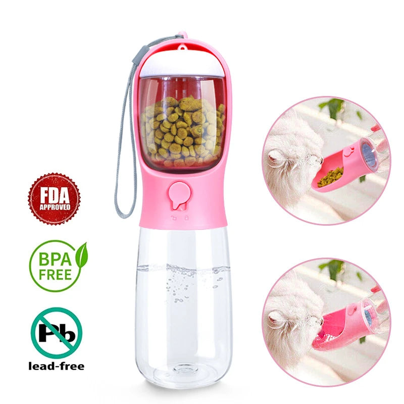 Portable Water Bottle For Dogs with Food Container Trendify