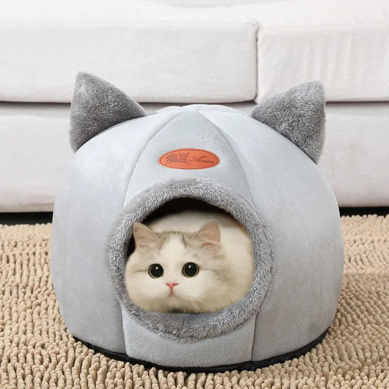 Little Winter Cat Bed Basket Cave Trendify
