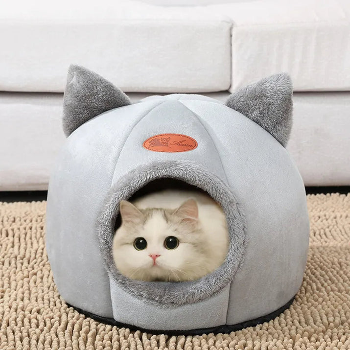 Little Winter Cat Bed Basket Cave Trendify