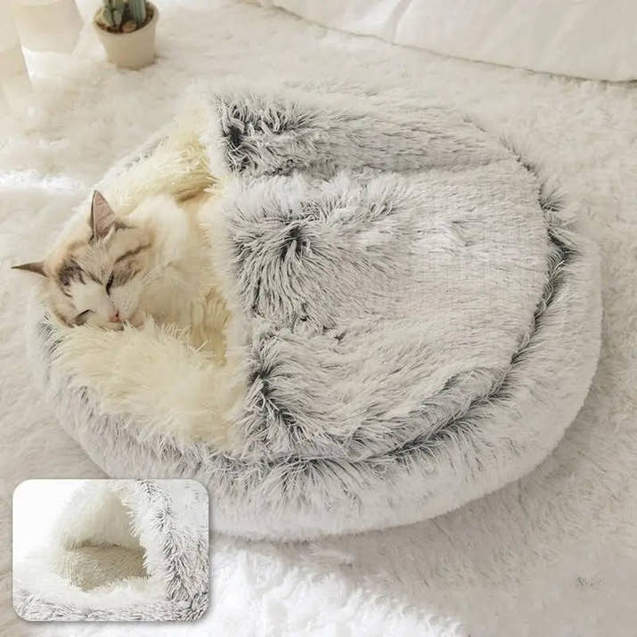 Soft Plush Round Cat Bed Trendify