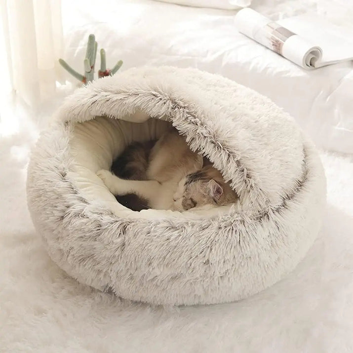Soft Plush Round Cat Bed Trendify
