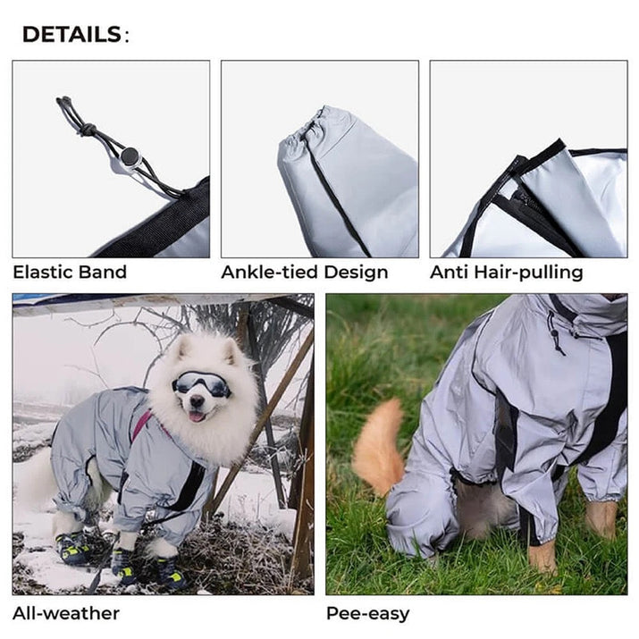 Waterproof Reflective Dog Raincoat Jumpsuit Trendify