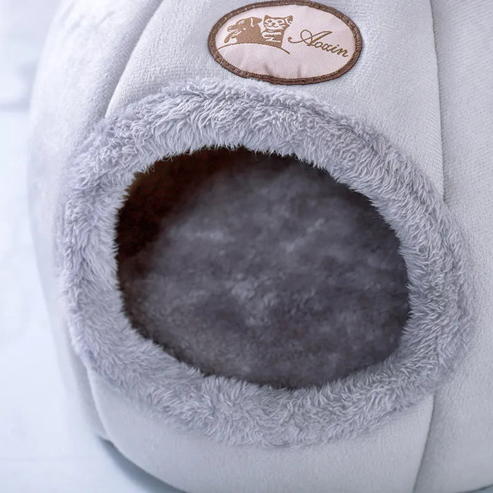 Little Winter Cat Bed Basket Cave Trendify