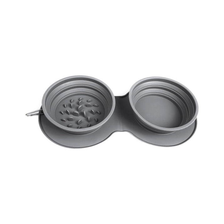 Silicone Foldable Slow Feeding Pet Bowl - Travel Functional Trendify