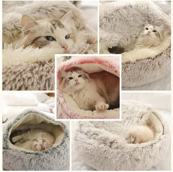 Soft Plush Round Cat Bed Trendify