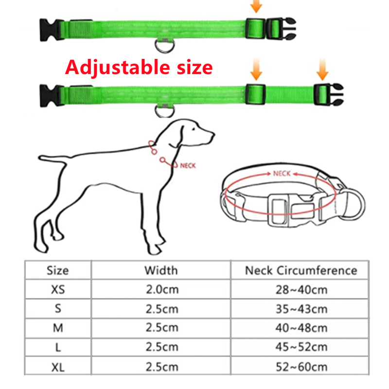 LED Glowing Dog Collars Rechargeable Trendify