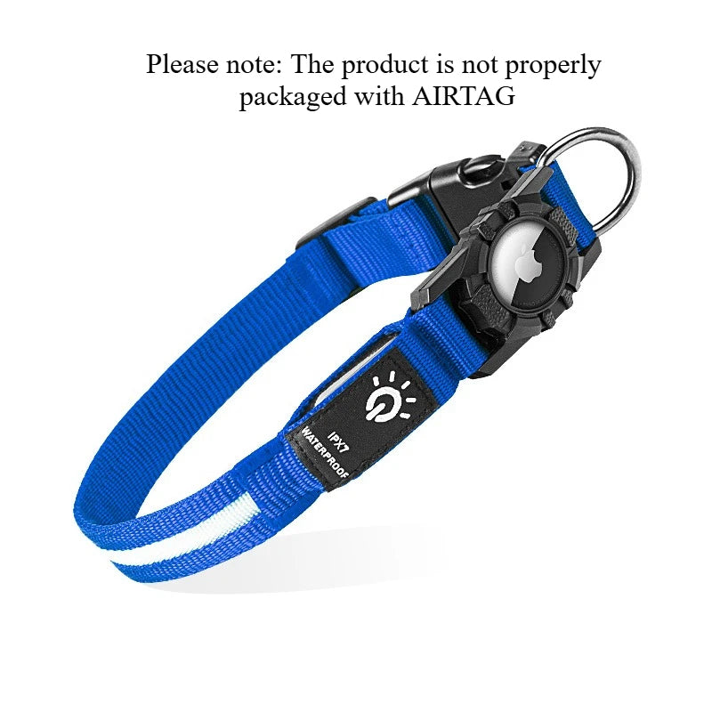 LED Dog Collar with AirTag Holder - Trendify