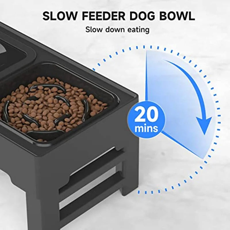 Elevated Mess-Free Dog Bowl - Stylish Elegant Durable Trendify