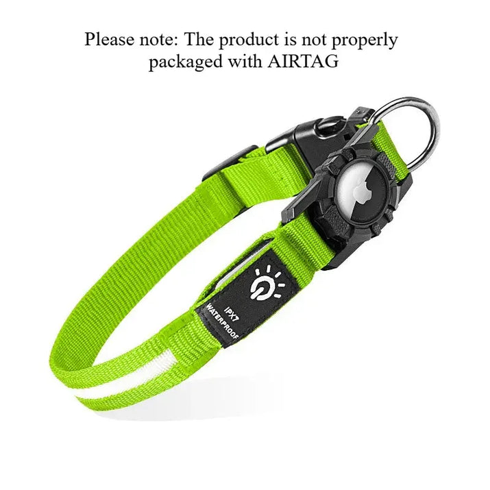 LED Dog Collar with AirTag Holder - Trendify