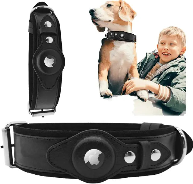 Leather AirTag Dog Collar - Trendify