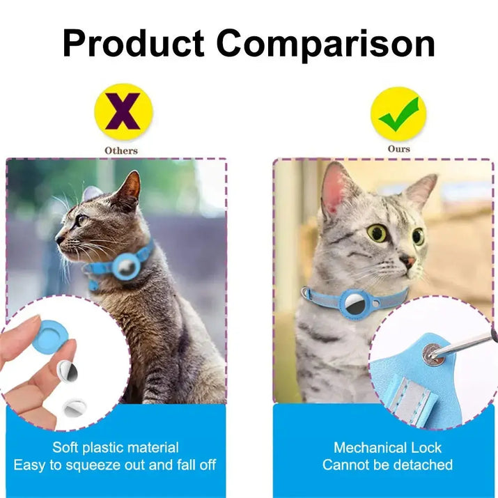 Reflective Cat Collar with Apple AirTag Holder - Trendify