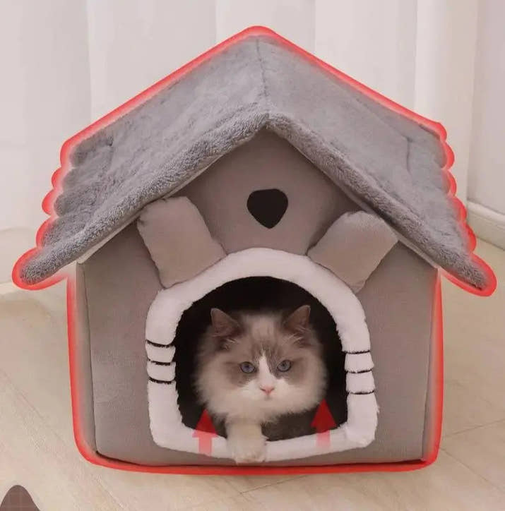 All Seasons Warm Washable Cat Dog House Indoor Soft Removable Cushion Pet Bed Kennel for Small Medium Pets Durable Pet Supplies Shop1103328158 Store